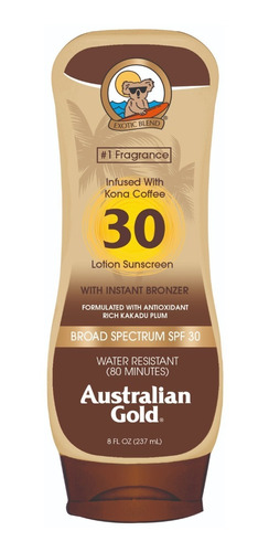 AUSTRALIAN GOLD PROTECTOR SOLAR LOTION BRONZER SPF 30 X 200 ML.